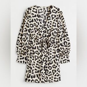 BALLOON SLEEVE SATIN DRESS